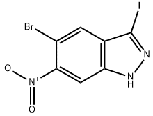 5-Bromo-3-iodo-6-nitro-1H-indazole 结构式