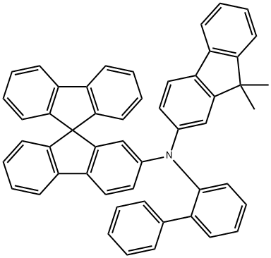 N-(4-联苯基)-N-(9.9二甲基芴-2-基)-2-氨基-9.9螺二芴, 1364603-07-5, 结构式