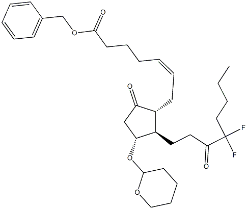 Prost-5-en-1-oic acid, 16,16-difluoro-9,15-dioxo-11-[(tetrahydro-2H-pyran-2-yl)oxy]-, phenylmethyl ester, (5Z,11a)-