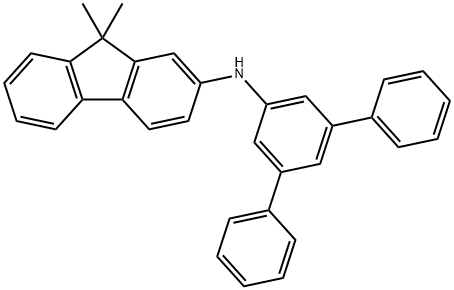 N-([1,1':3',1''-terphenyl]-5'-yl)-9,9-dimethyl-9H-fluoren-2-amine Structure