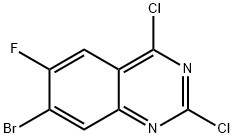 2,4-dichloro-6-fluoro-7-bromoquinazoline, 1374208-44-2, 结构式