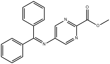 methyl 5-(diphenylmethyleneamino)pyrimidine-2-carboxylate Structure