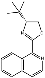 1-[(4R)-4-叔丁基-4,5-二氢-2-恶唑基]异喹啉 结构式