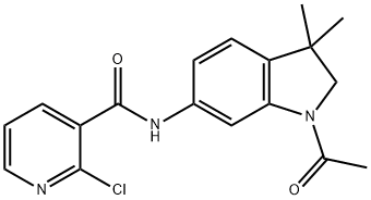 N-(1-乙酰基-3,3-二甲基-6-基)-2-氯代烟酰胺, 1420999-91-2, 结构式