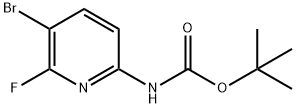 叔-丁基 (5-溴-6-氟吡啶-2-基)氨基甲酯 结构式
