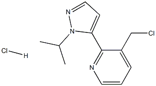 3-(氯甲基)-2-(1-异丙基-1H-吡唑-5-基)吡啶盐酸盐, 1446321-95-4, 结构式
