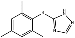 3-(2,4,6-trimethylphenyl)thio-1H-1,2,4-triazole Struktur