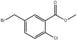 5-溴甲基-2-氯苯甲酸甲酯, 16220-99-8, 结构式