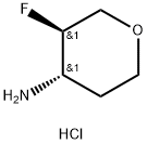 (3R,4S)-3-fluorotetrahydro-2H-pyran-4-amine hydrochloride 结构式