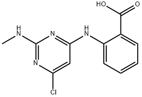 2-((6-Chloro-2-(methylamino)pyrimidin-4-yl)amino)benzoic acid Structure