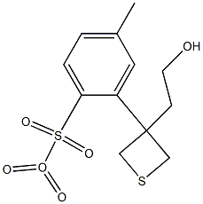 3-?Thietaneethanol, 3-?(4-?methylbenzenesulfona?te) 1,?1-?dioxide 结构式