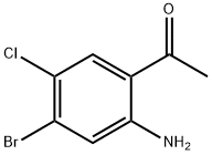1-(5-Amino-4-bromo-2-chloro-phenyl)-ethanone 结构式
