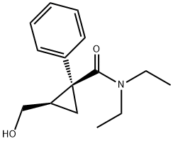(1S,2R)-N,N-二乙基-2-(羟甲基)-1-苯基环丙烷甲酰胺, 172015-99-5, 结构式