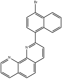 2-(4-溴-1-萘基)-1,10-菲啰啉, 1853997-27-9, 结构式