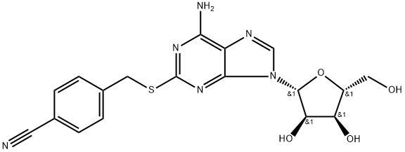 2-(4-Cyanobenzyl)thioadenosine Struktur