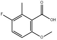 3-氟-6-甲氧基-2-甲基苯甲酸 结构式