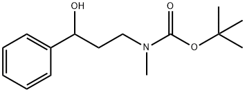 叔丁基(3-羟基-3-苯基丙基)(甲基)氨基甲酸酯 结构式