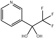 2,2,2-トリフルオロ-1-(ピリジン-3-イル)エタン-1,1-ジオール 化学構造式
