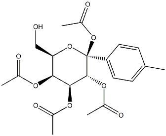 4-甲基苯基 四-O-乙酰基-Β-D-吡喃半乳糖苷 结构式