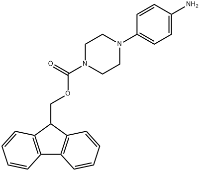 (9H-Fluoren-9-yl)methyl 4-(4-aminophenyl)piperazine-1-carboxylate Structure