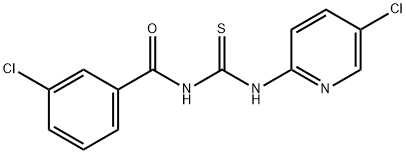 3-chloro-N-[(5-chloropyridin-2-yl)carbamothioyl]benzamide Structure