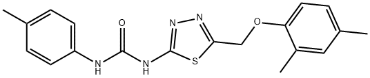 1-{5-[(2,4-dimethylphenoxy)methyl]-1,3,4-thiadiazol-2-yl}-3-(4-methylphenyl)urea Structure