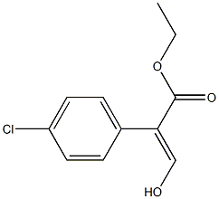 3-hydroxy-2-(4-chlorophenyl)acrylic acid ethyl ester Structure