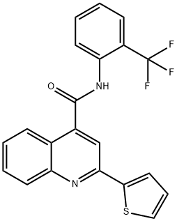 2-(2-thienyl)-N-[2-(trifluoromethyl)phenyl]-4-quinolinecarboxamide Structure