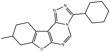 3-cyclohexyl-9-methyl-8,9,10,11-tetrahydro[1]benzothieno[3,2-e][1,2,4]triazolo[4,3-c]pyrimidine Structure