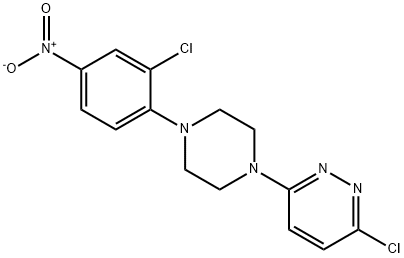 3-chloro-6-[4-(2-chloro-4-nitrophenyl)piperazin-1-yl]pyridazine Structure