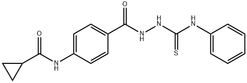 N-(4-{[2-(anilinocarbonothioyl)hydrazino]carbonyl}phenyl)cyclopropanecarboxamide Structure