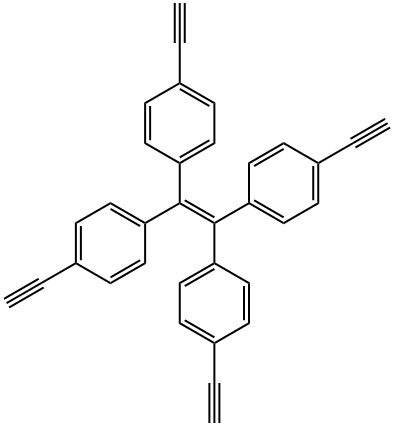 四(4-乙炔基苯)乙烯 结构式