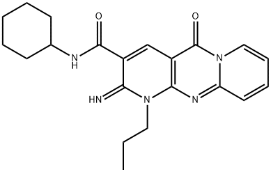 N-cyclohexyl-2-imino-5-oxo-1-propyl-1,5-dihydro-2H-dipyrido[1,2-a:2,3-d]pyrimidine-3-carboxamide Structure