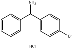 (4-ブロモフェニル)(フェニル)メタンアミン塩酸塩 化学構造式