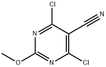 4,6-dichloro-2-methoxy-pyrimidine-5-carbonitrile Structure