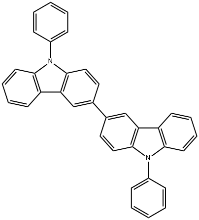 9,9'-二苯基-9H,9'H-3,3'-联咔唑 结构式