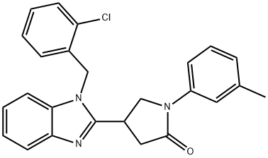 4-[1-(2-chlorobenzyl)-1H-benzimidazol-2-yl]-1-(3-methylphenyl)pyrrolidin-2-one|