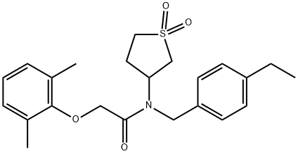 2-(2,6-dimethylphenoxy)-N-(1,1-dioxidotetrahydrothiophen-3-yl)-N-(4-ethylbenzyl)acetamide Structure
