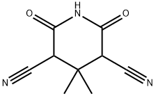 4,4-Dimethyl-2,6-dioxopiperidine-3,5-dicarbonitrile Structure