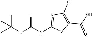 2-Amino-4-chloro-1,3-thiazole-5-carboxylicacid,2-BOCprotected 结构式