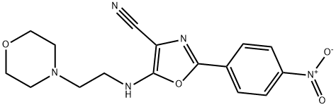 5-{[2-(morpholin-4-yl)ethyl]amino}-2-(4-nitrophenyl)-1,3-oxazole-4-carbonitrile 结构式