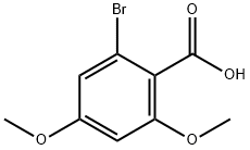 2-Bromo-4,6-dimethoxybenzoic acid, 62827-49-0, 结构式