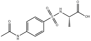 (S)-2-(4-acetamidophenylsulfonamido)propanoic acid 结构式