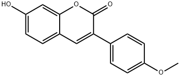 7-hydroxy-3-(4-methoxyphenyl)-2H-chromen-2-one, 66267-82-1, 结构式