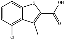 4-氯-3-甲基苯并噻吩-2-甲酸 结构式