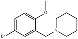 1-(5-溴-2-甲氧基苄基)哌啶 结构式