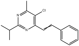 (E)-5-Chloro-2-isopropyl-4-methyl-6-styrylpyrimidine Structure
