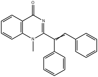 (E)-2-(1,2-Diphenylvinyl)-1-methylquinazolin-4(1H)-one Structure