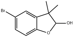 5-bromo-2,3-dihydro-3,3-dimethyl-2-hydroxybenzofuran Structure