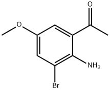 1-(2-Amino-3-bromo-5-methoxy-phenyl)-ethanone 结构式